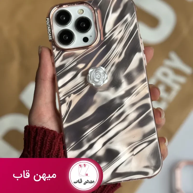 قاب موبایل آیفون موج ساحل رزگلد
