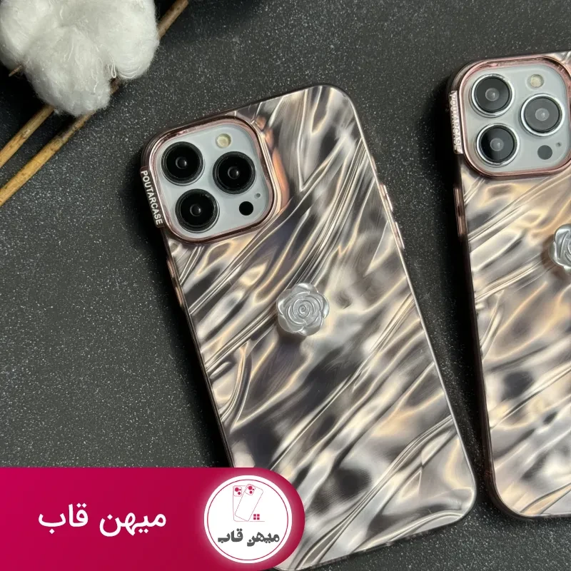 قاب موبایل آیفون موج ساحل رزگلد