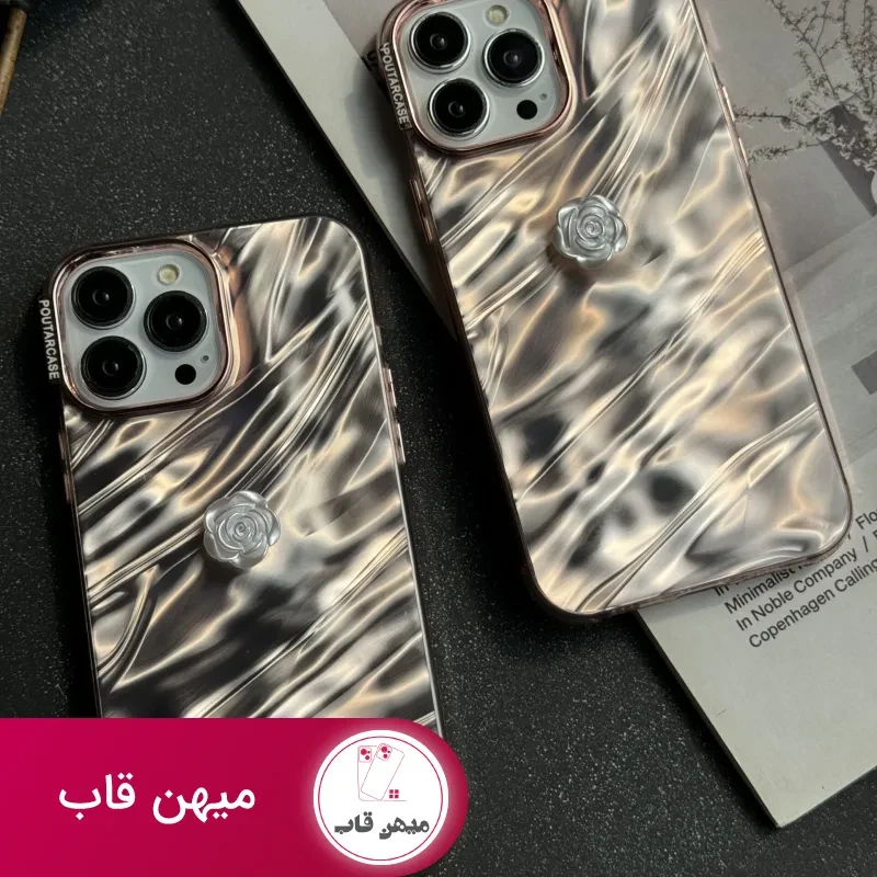 قاب موبایل آیفون موج ساحل رزگلد