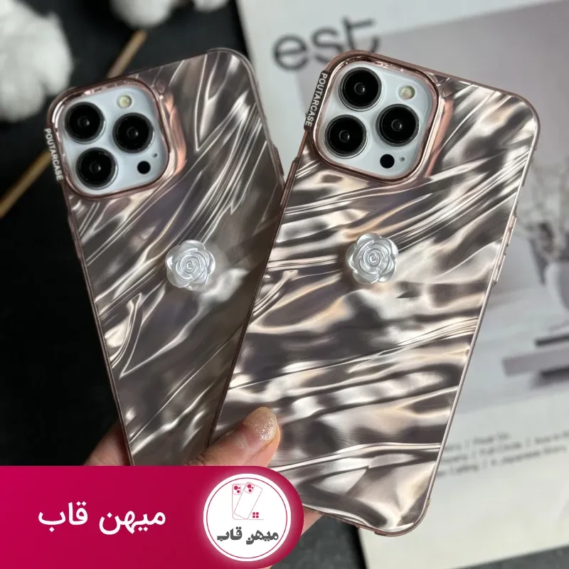 قاب موبایل آیفون موج ساحل رزگلد