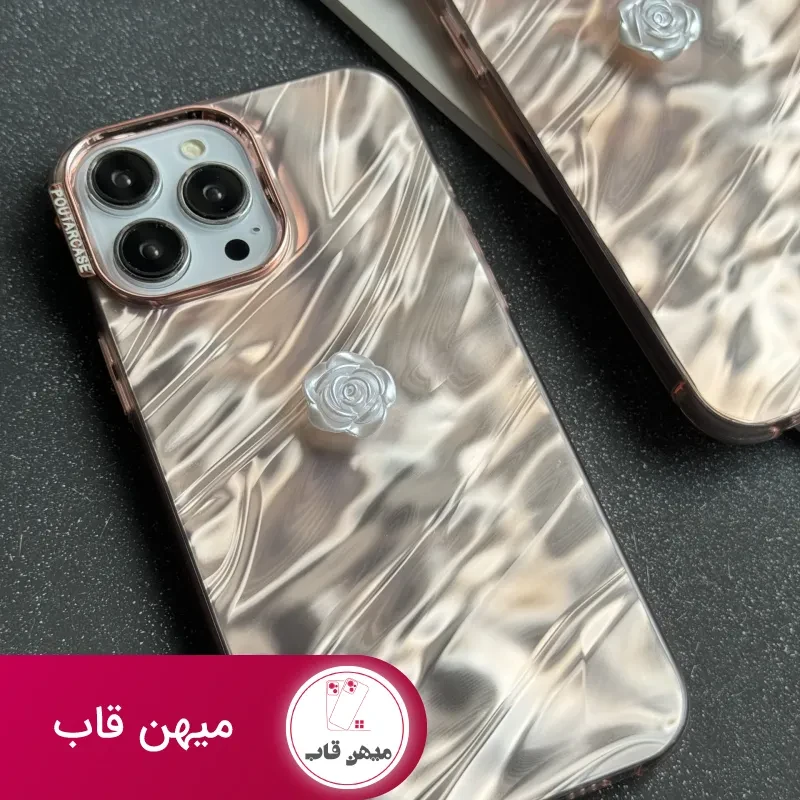 قاب موبایل آیفون موج ساحل رزگلد