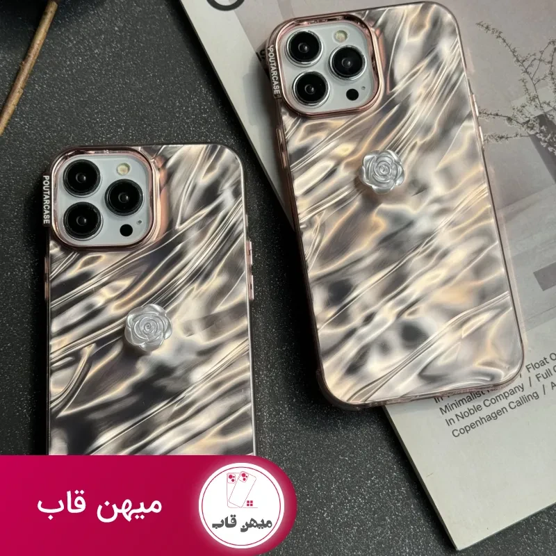 قاب موبایل آیفون موج ساحل رزگلد