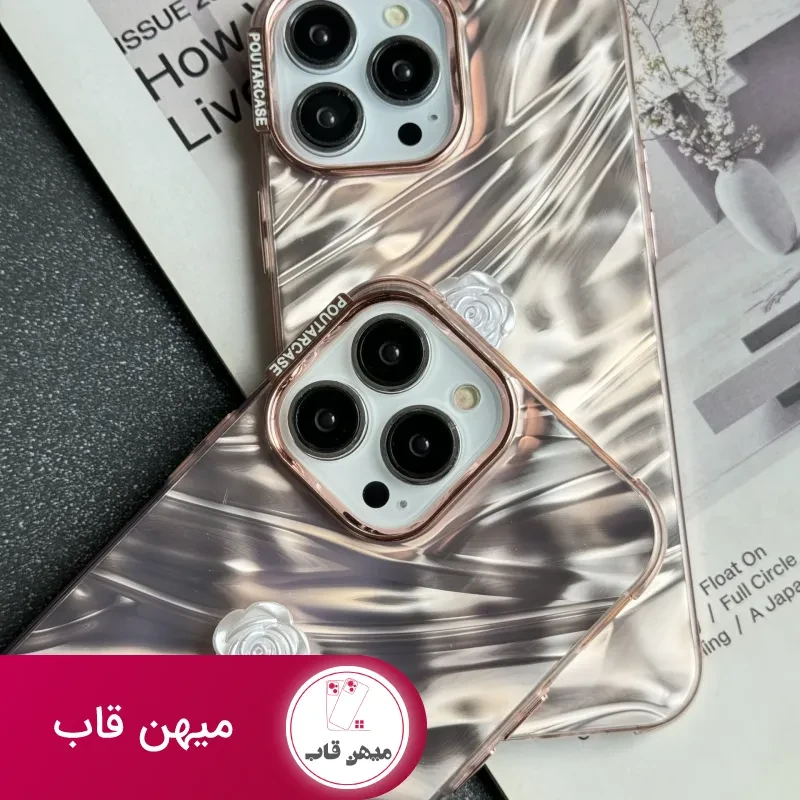 قاب موبایل آیفون موج ساحل رزگلد