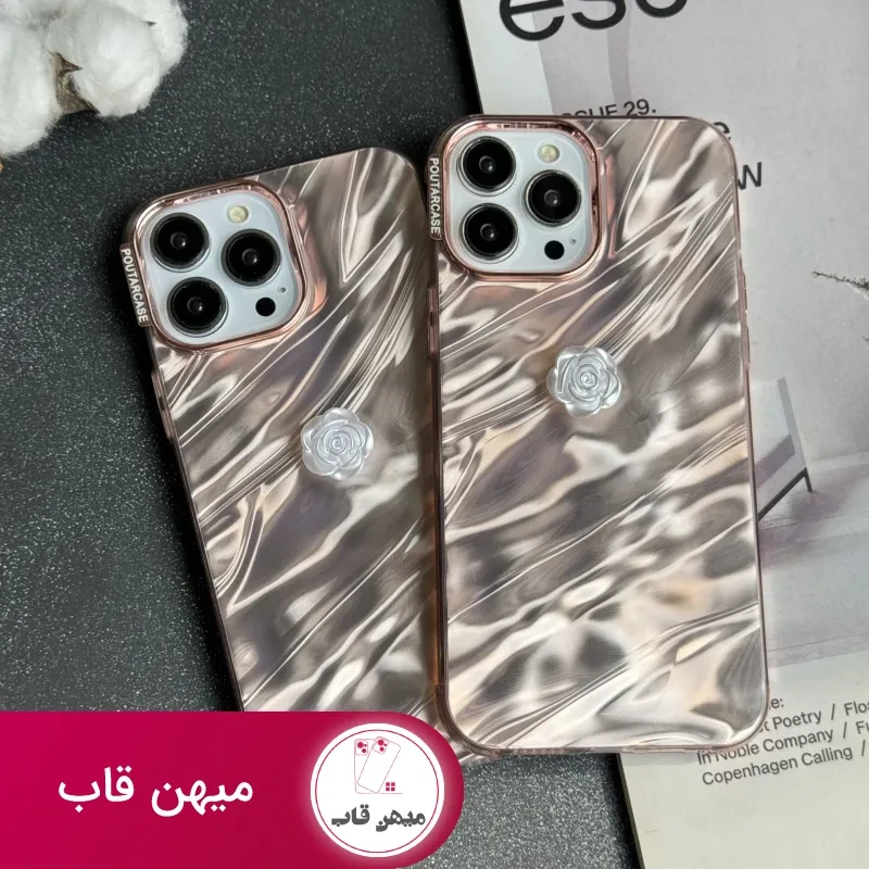 قاب موبایل آیفون موج ساحل رزگلد