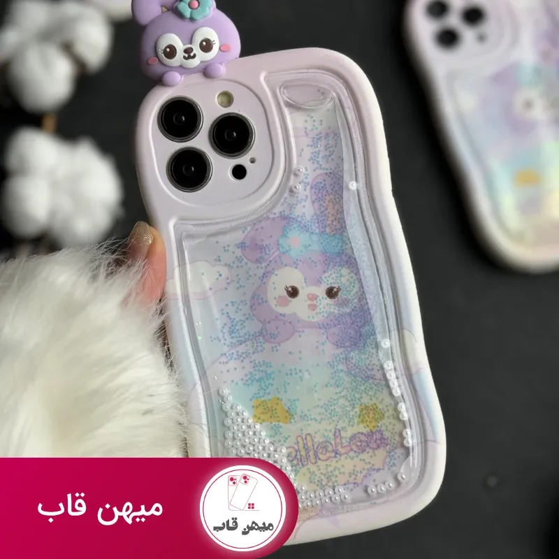 قاب موبایل آیفون استلا آکواریومی سیلیکونی بنفش