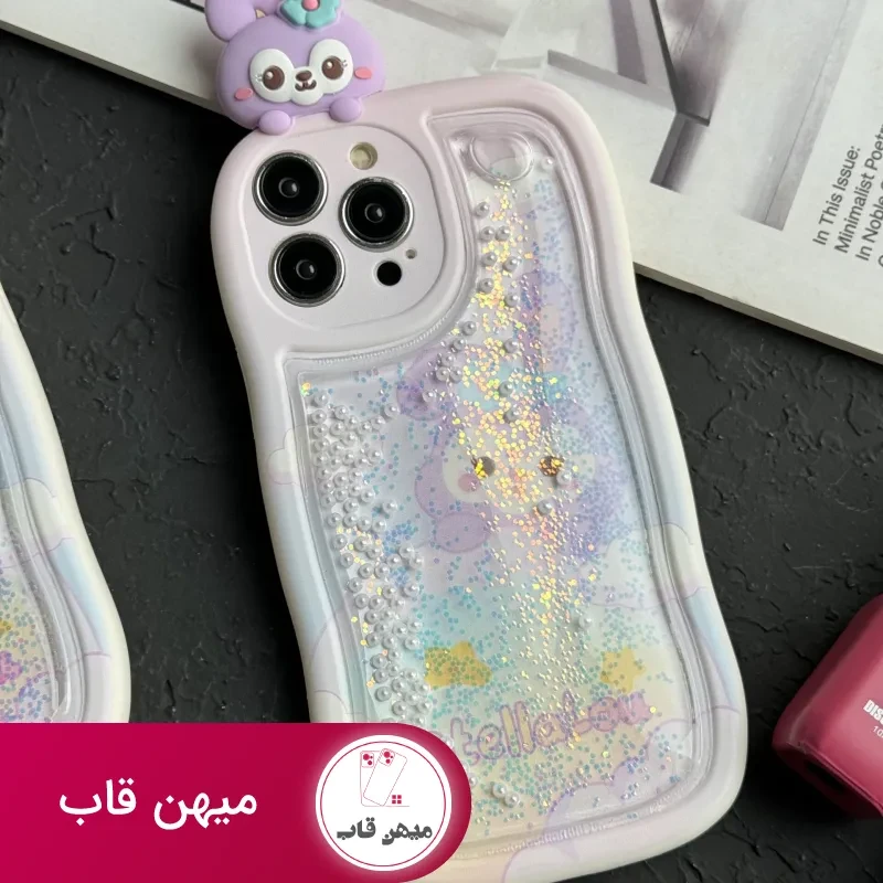 قاب موبایل آیفون استلا آکواریومی سیلیکونی بنفش