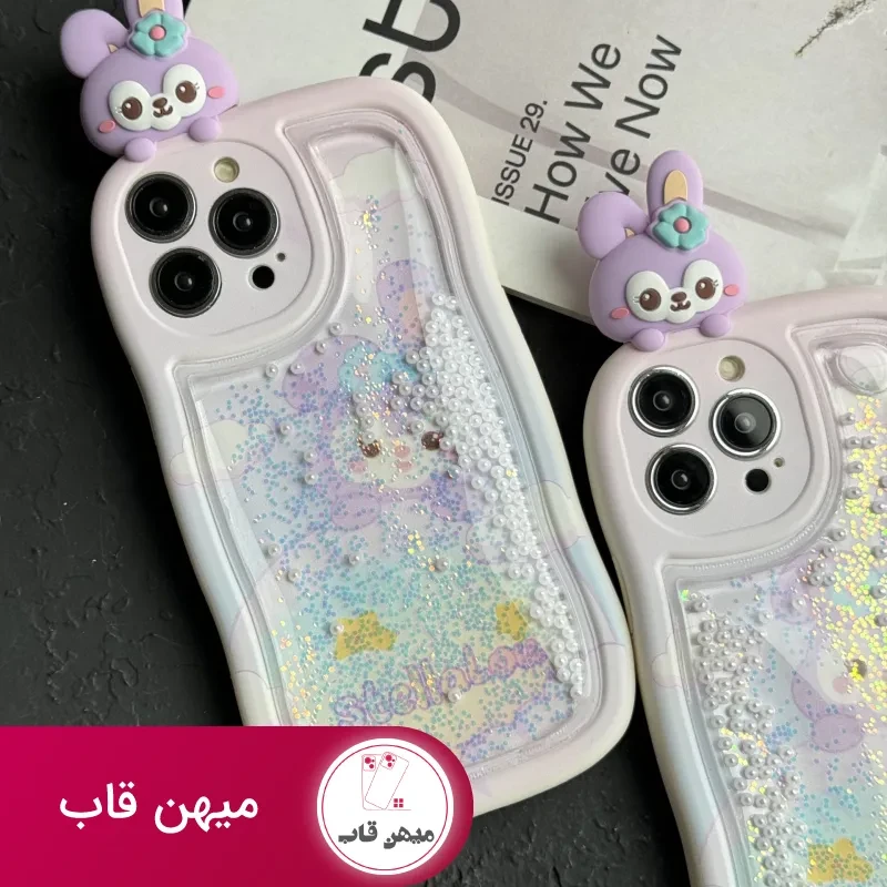 قاب موبایل آیفون استلا آکواریومی سیلیکونی بنفش