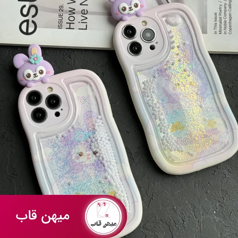 قاب موبایل آیفون استلا آکواریومی سیلیکونی بنفش