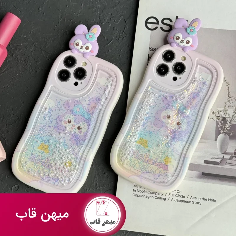 قاب موبایل آیفون استلا آکواریومی سیلیکونی بنفش