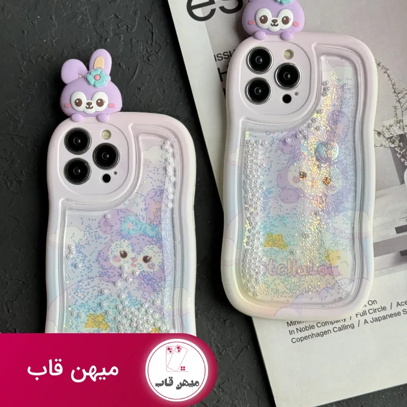 قاب موبایل آیفون استلا آکواریومی سیلیکونی بنفش