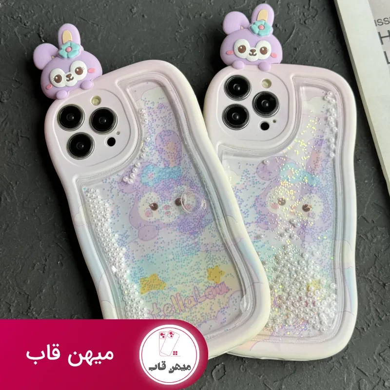 قاب موبایل آیفون استلا آکواریومی سیلیکونی بنفش