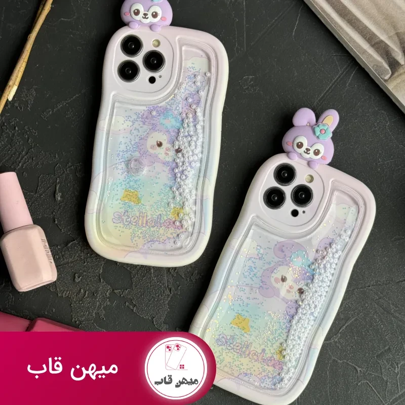 قاب موبایل آیفون استلا آکواریومی سیلیکونی بنفش