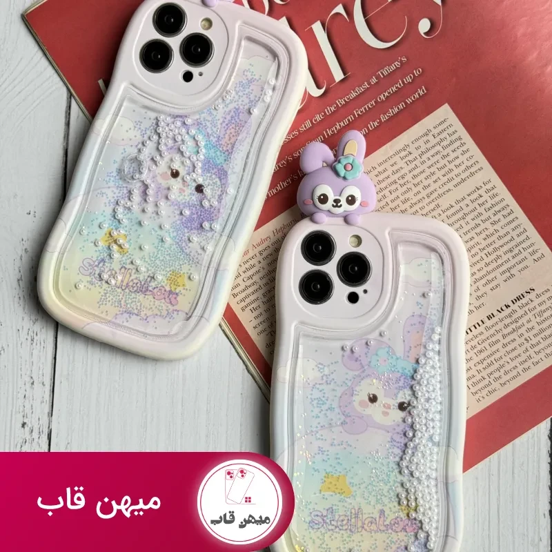 قاب موبایل آیفون استلا آکواریومی سیلیکونی بنفش