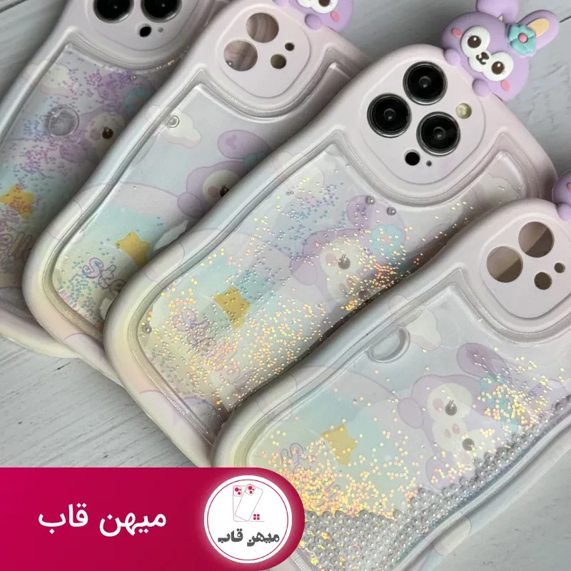 قاب موبایل آیفون استلا آکواریومی سیلیکونی بنفش