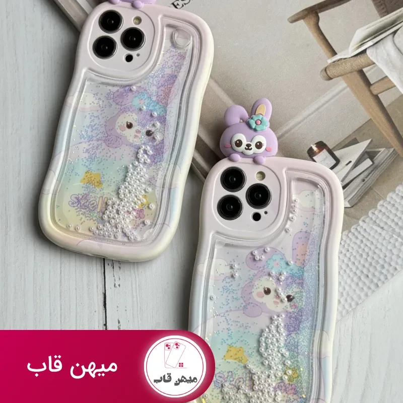 قاب موبایل آیفون استلا آکواریومی سیلیکونی بنفش