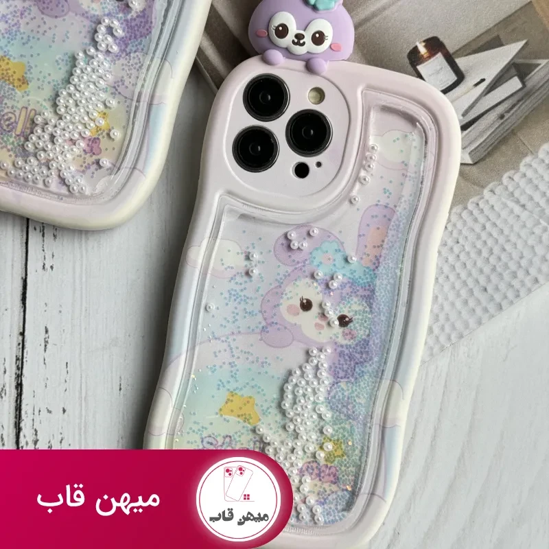 قاب موبایل آیفون استلا آکواریومی سیلیکونی بنفش