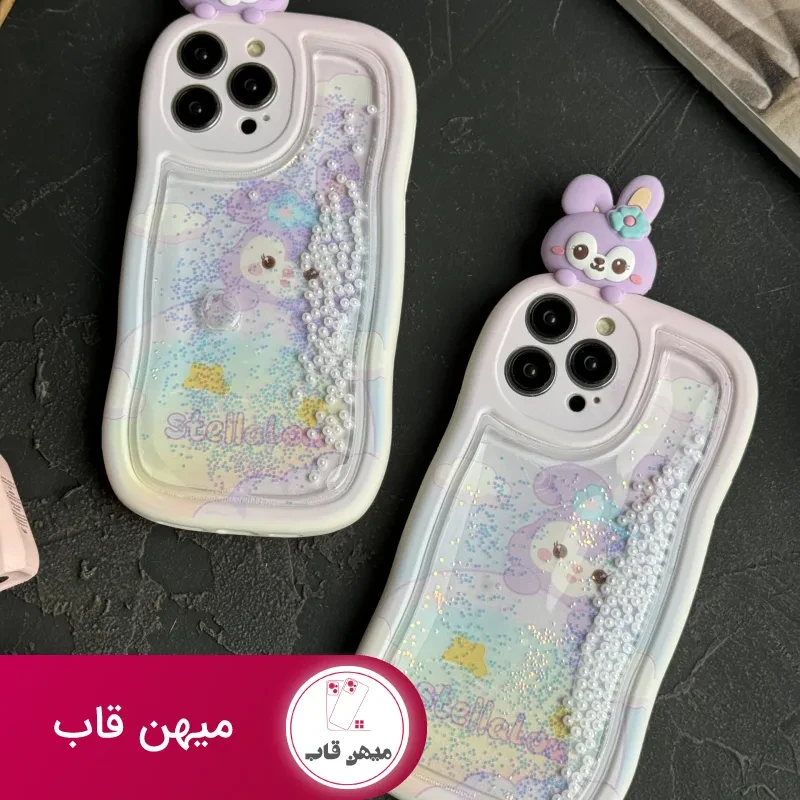 قاب موبایل آیفون استلا آکواریومی سیلیکونی بنفش