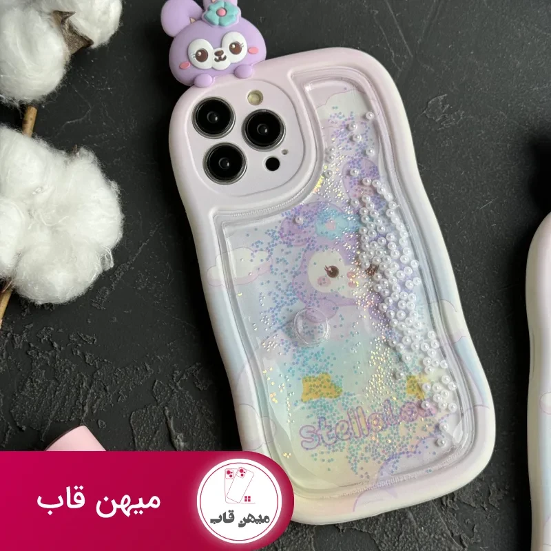 قاب موبایل آیفون استلا آکواریومی سیلیکونی بنفش