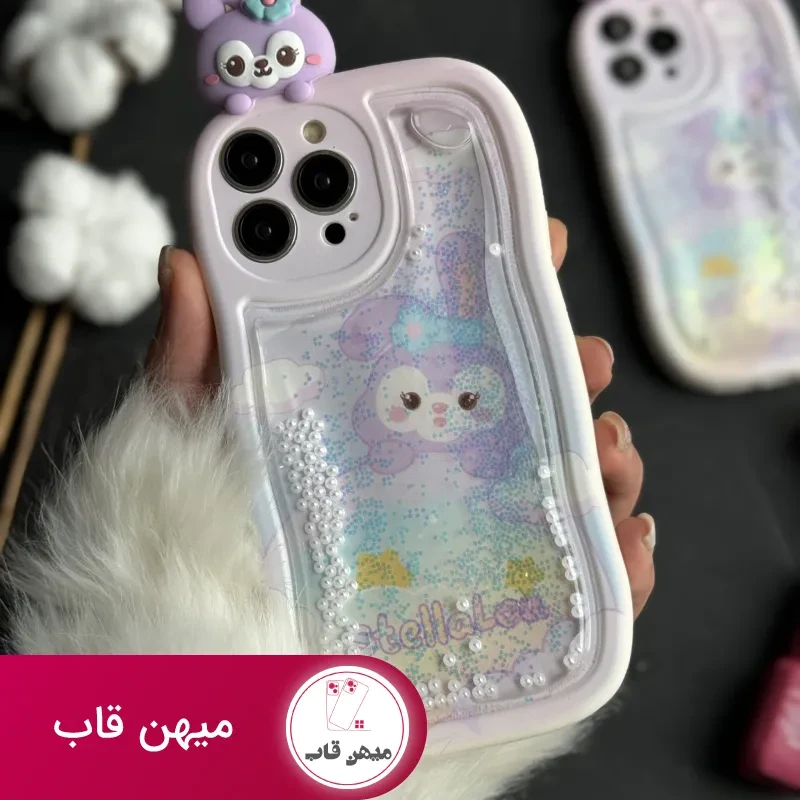 قاب موبایل آیفون استلا آکواریومی سیلیکونی بنفش