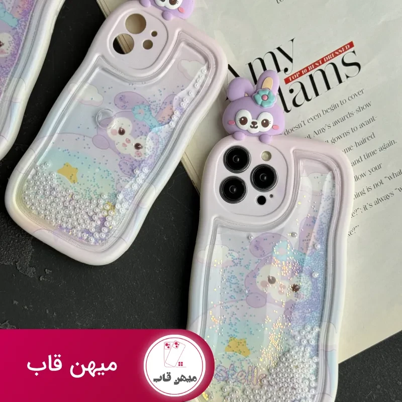 قاب موبایل آیفون استلا آکواریومی سیلیکونی بنفش