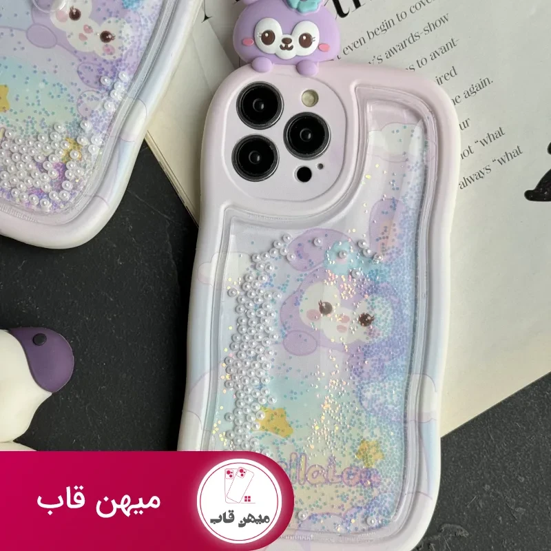 قاب موبایل آیفون استلا آکواریومی سیلیکونی بنفش