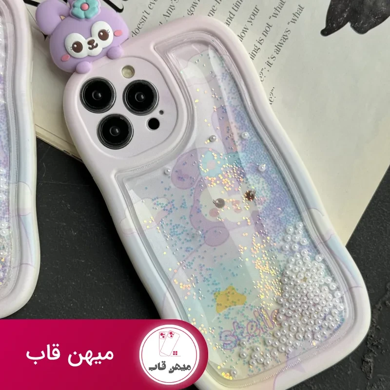 قاب موبایل آیفون استلا آکواریومی سیلیکونی بنفش