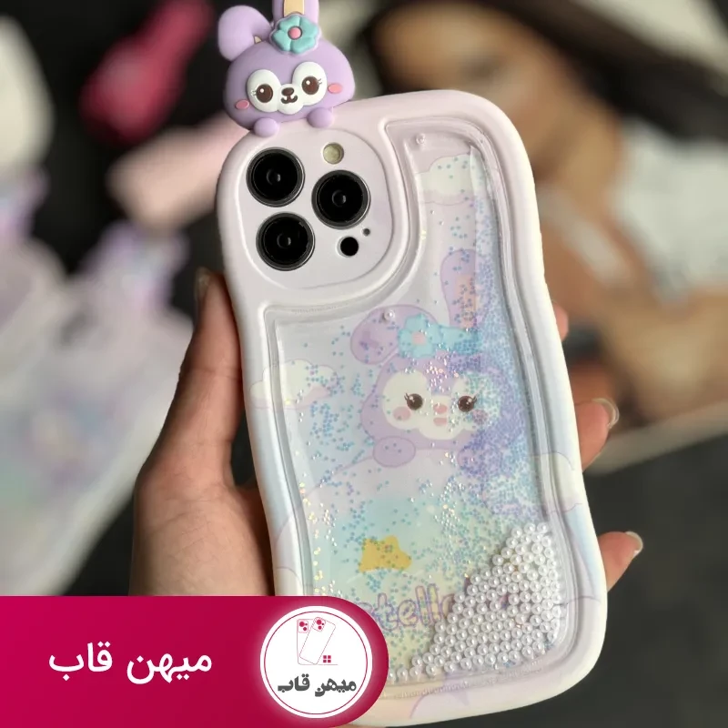 قاب موبایل آیفون استلا آکواریومی سیلیکونی بنفش