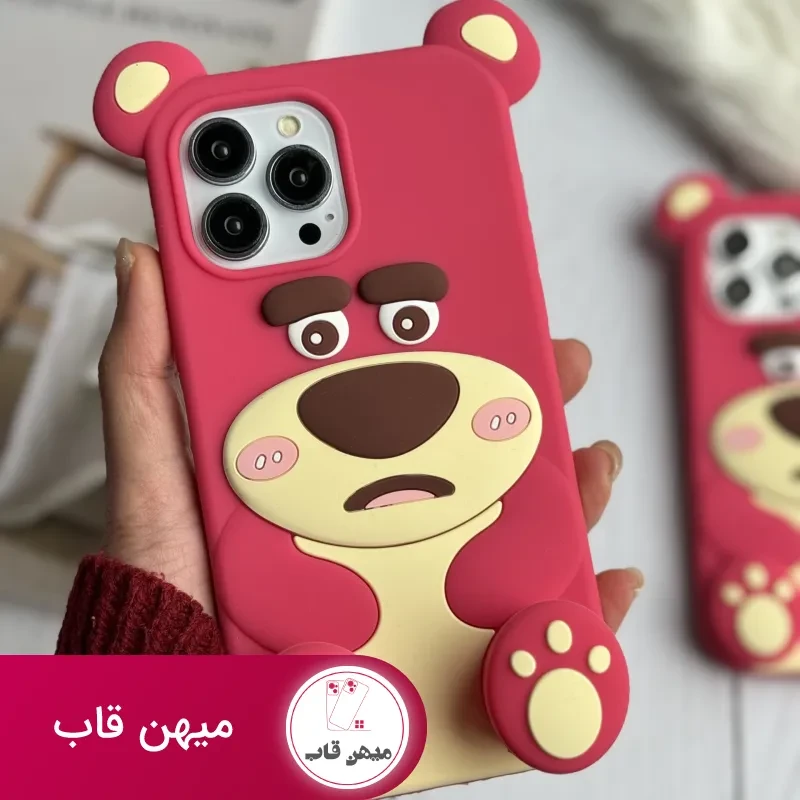 قاب موبایل آیفون یوگی سیلیکونی پا استندشو