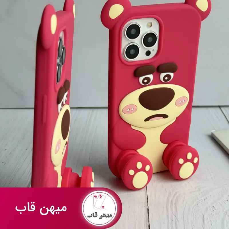 قاب موبایل آیفون یوگی سیلیکونی پا استندشو