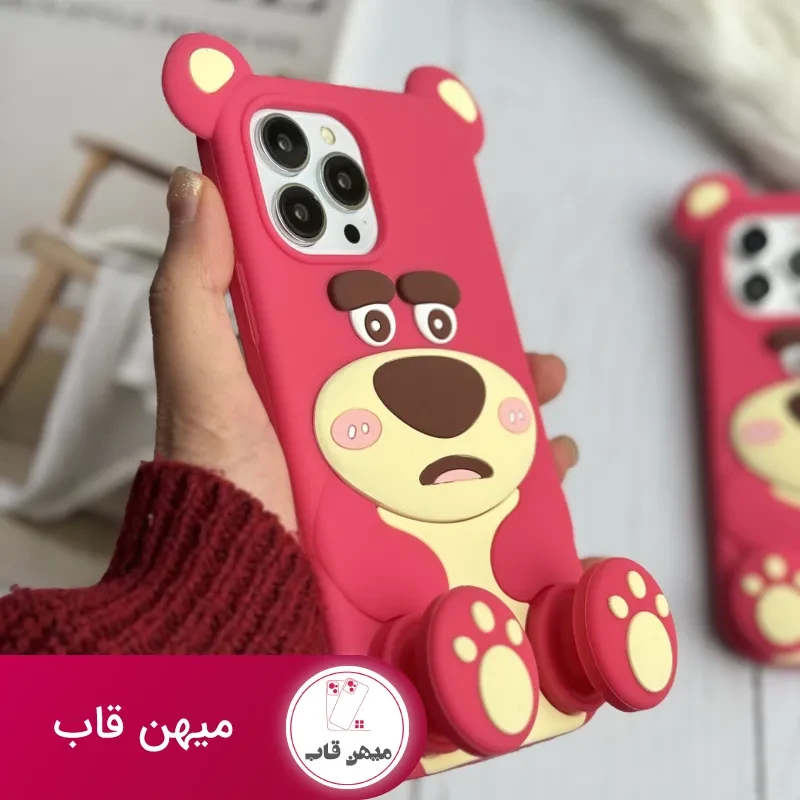 قاب موبایل آیفون یوگی سیلیکونی پا استندشو