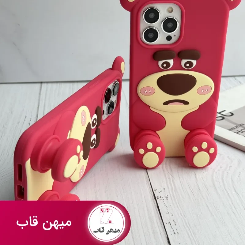 قاب موبایل آیفون یوگی سیلیکونی پا استندشو