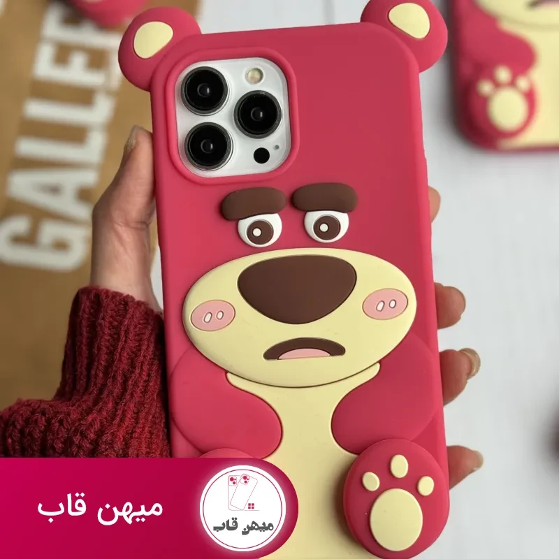 قاب موبایل آیفون یوگی سیلیکونی پا استندشو