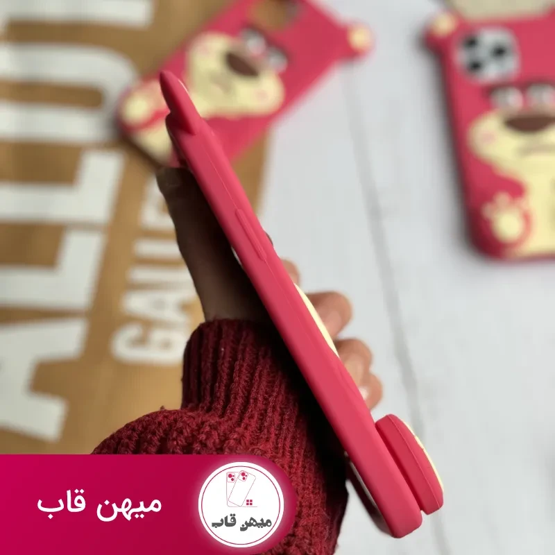 قاب موبایل آیفون یوگی سیلیکونی پا استندشو
