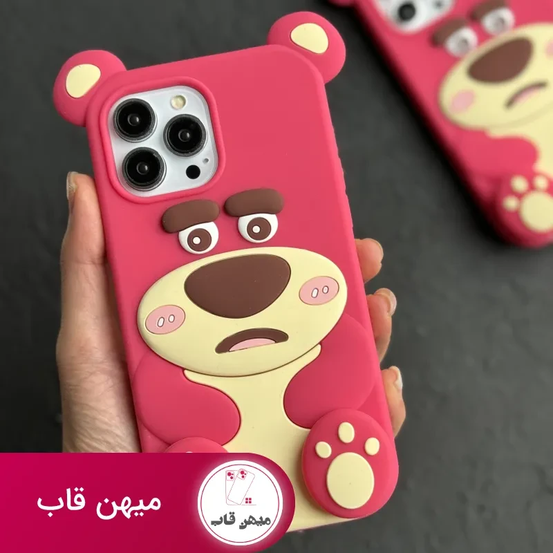 قاب موبایل آیفون یوگی سیلیکونی پا استندشو