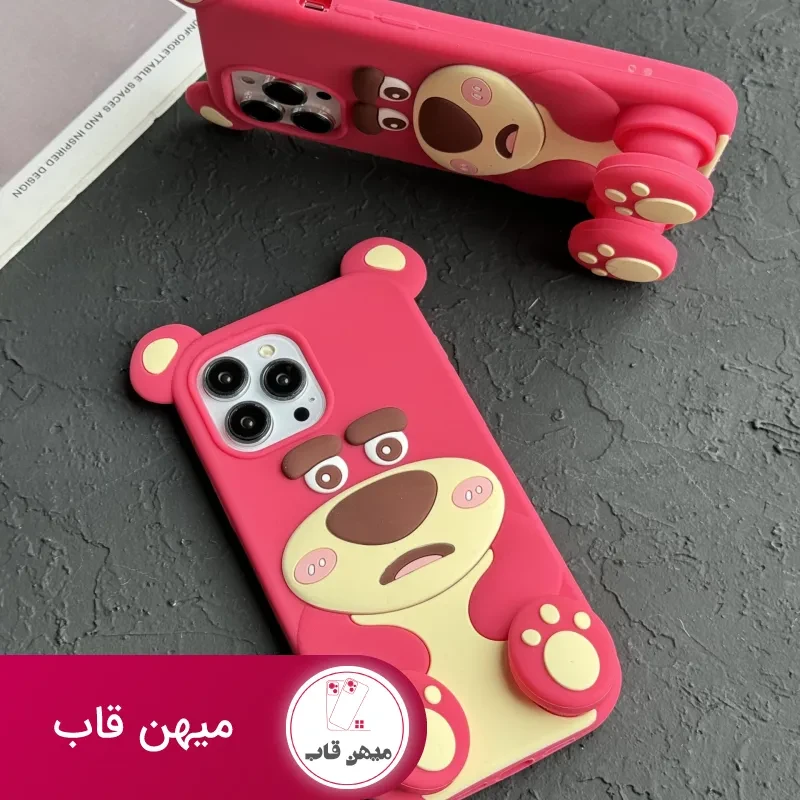 قاب موبایل آیفون یوگی سیلیکونی پا استندشو