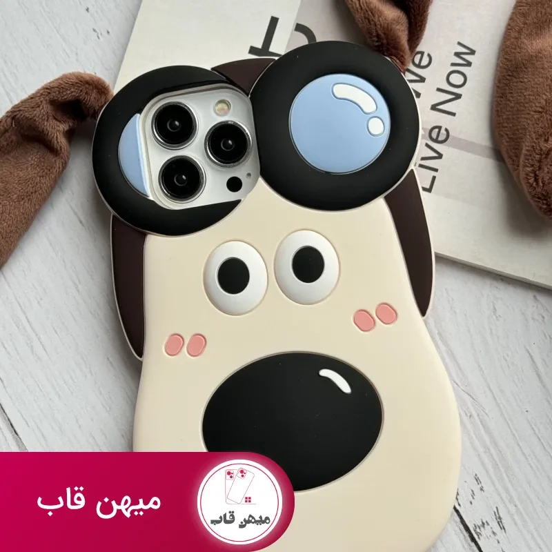 قاب موبایل آیفون سگ خلبان گوشدار