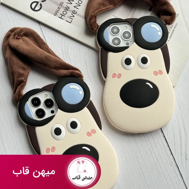 قاب موبایل آیفون سگ خلبان گوشدار