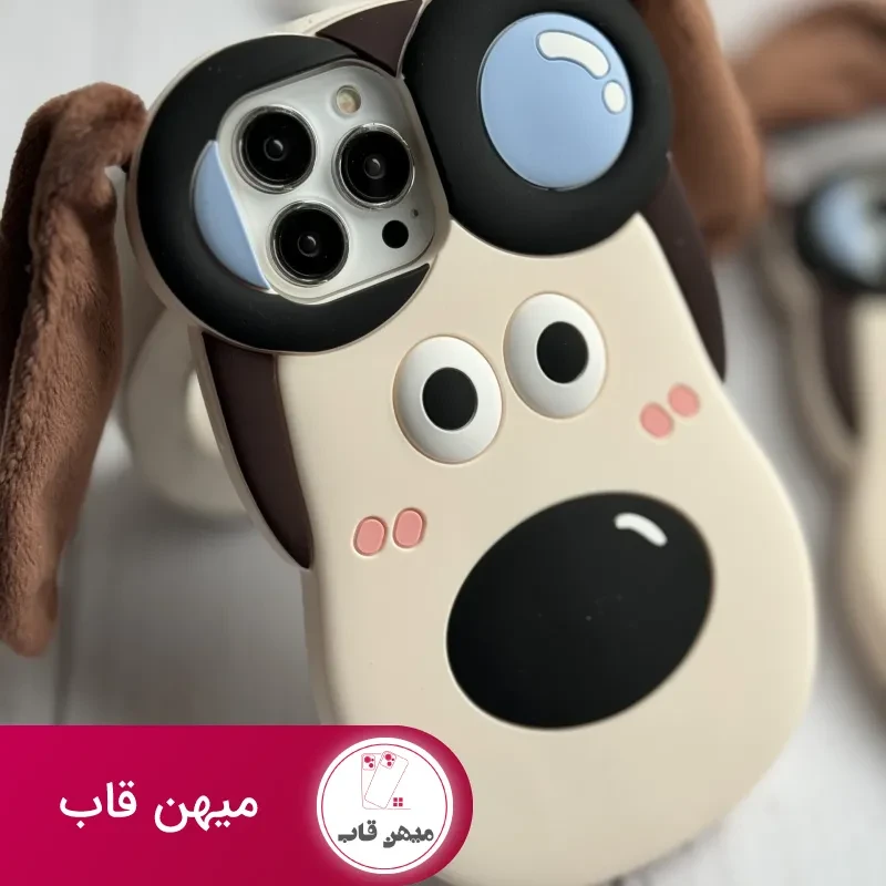 قاب موبایل آیفون سگ خلبان گوشدار