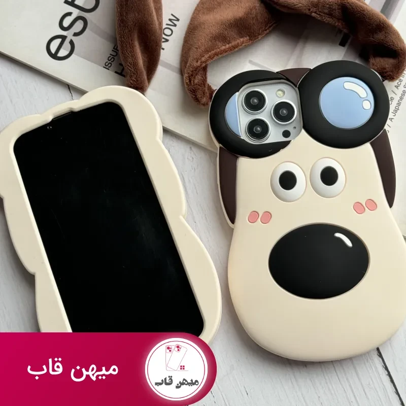 قاب موبایل آیفون سگ خلبان گوشدار