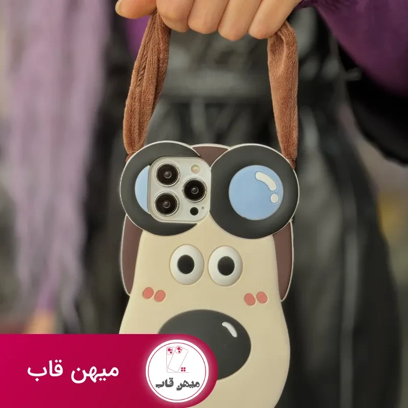 قاب موبایل آیفون سگ خلبان گوشدار