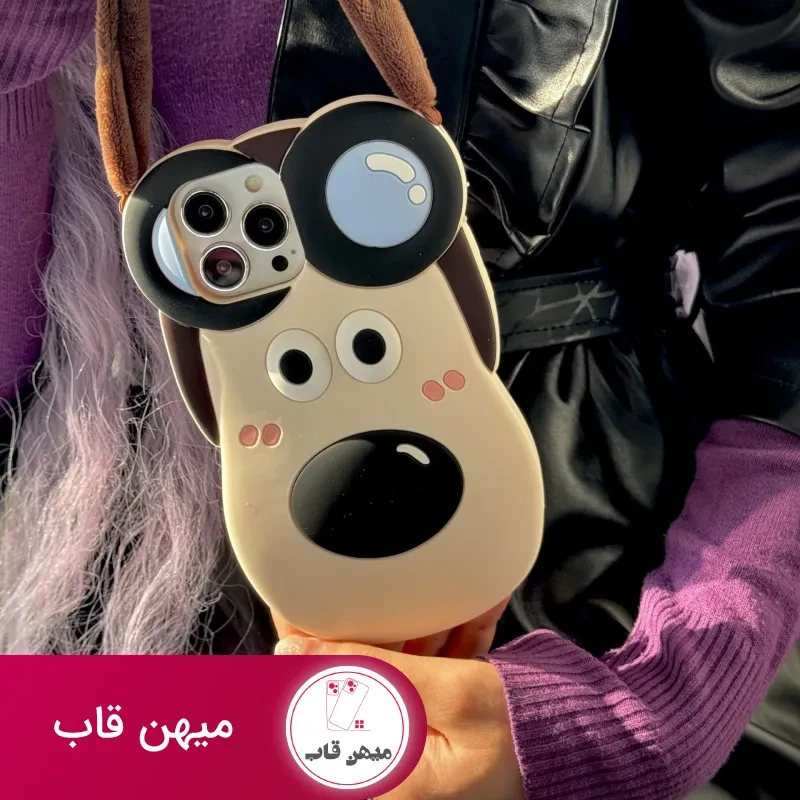 قاب موبایل آیفون سگ خلبان گوشدار