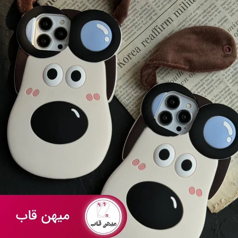 قاب موبایل آیفون سگ خلبان گوشدار