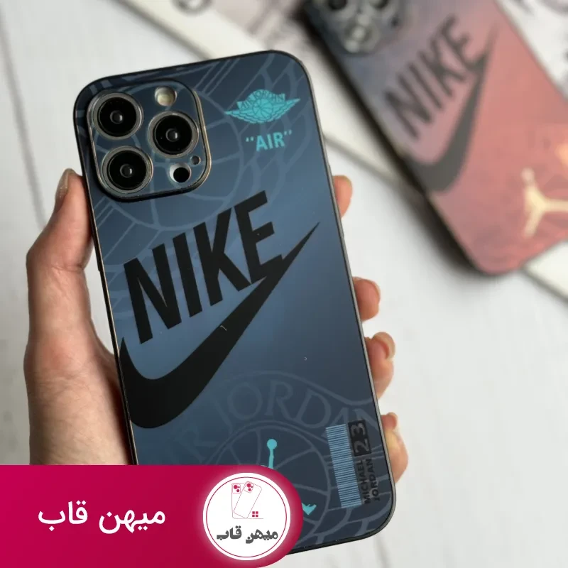 قاب موبایل آیفون نایک شبرنگ محافظ لنزدار