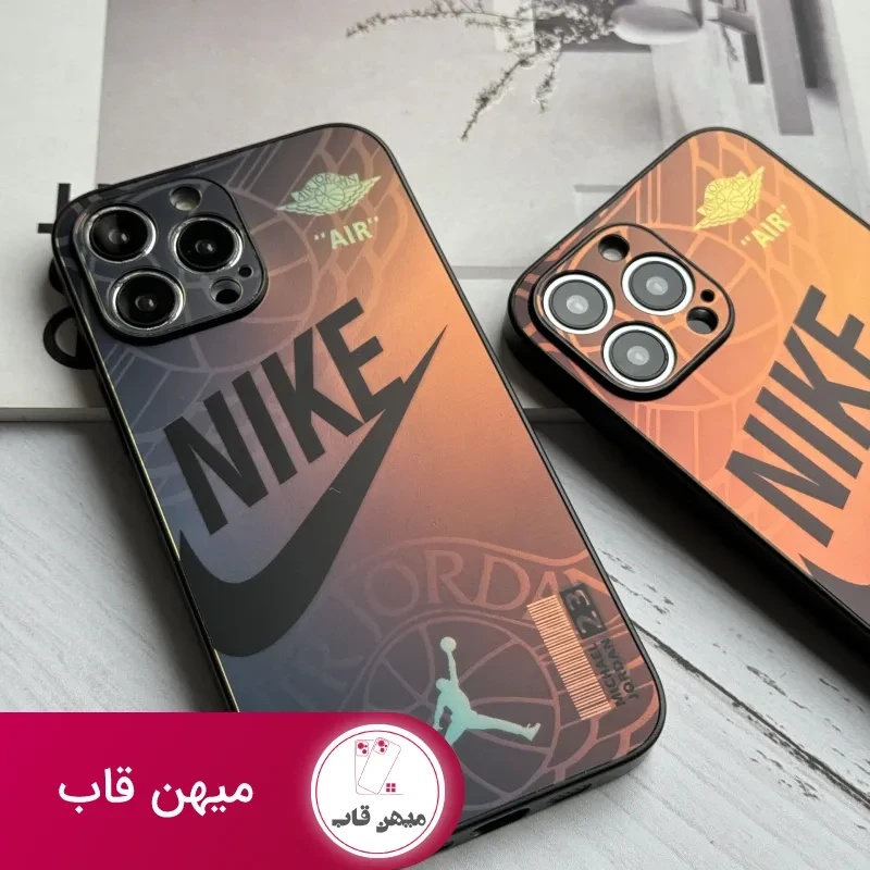قاب موبایل آیفون نایک شبرنگ محافظ لنزدار