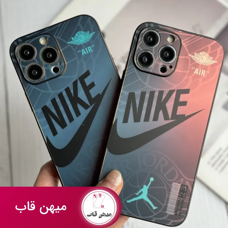 قاب موبایل آیفون نایک شبرنگ محافظ لنزدار