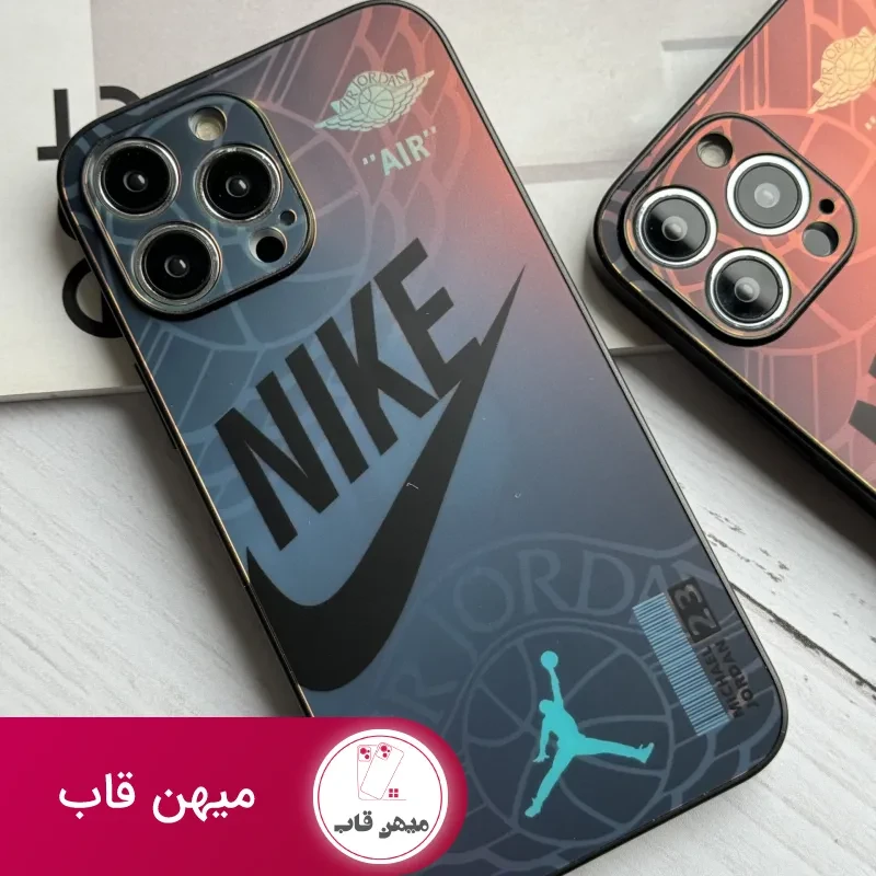 قاب موبایل آیفون نایک شبرنگ محافظ لنزدار