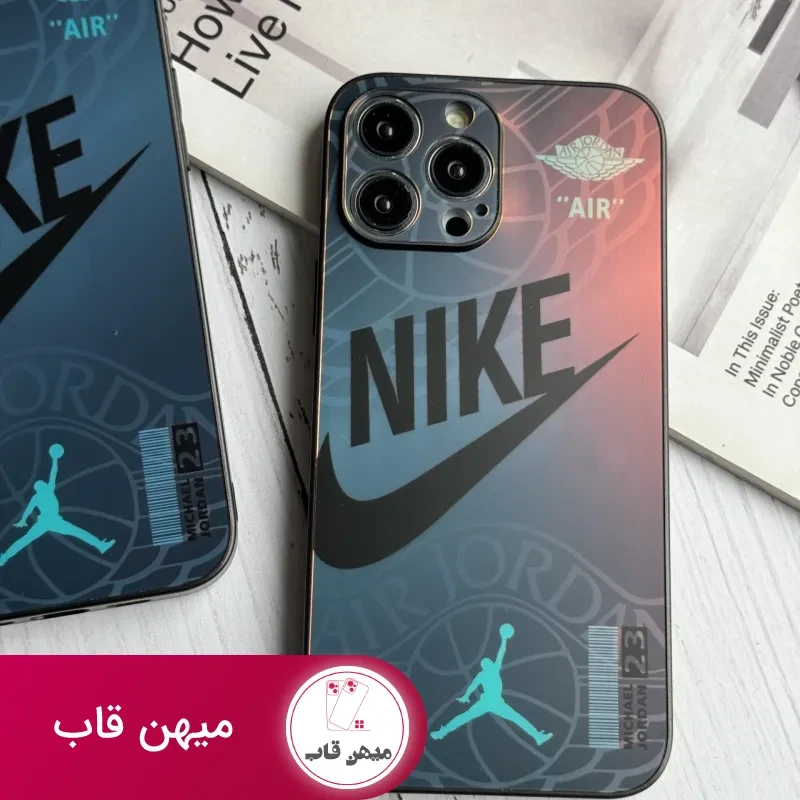 قاب موبایل آیفون نایک شبرنگ محافظ لنزدار