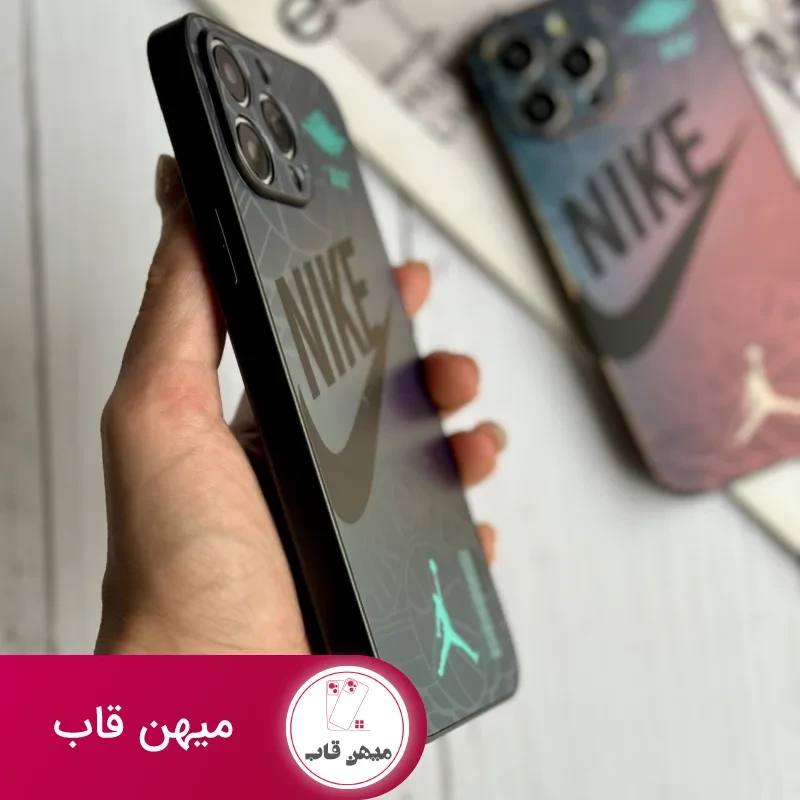 قاب موبایل آیفون نایک شبرنگ محافظ لنزدار