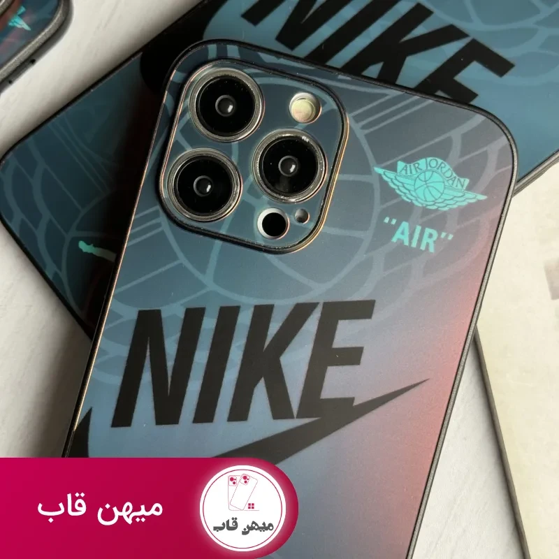 قاب موبایل آیفون نایک شبرنگ محافظ لنزدار
