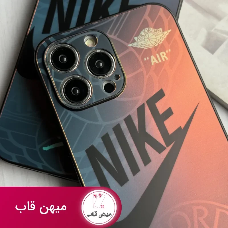 قاب موبایل آیفون نایک شبرنگ محافظ لنزدار